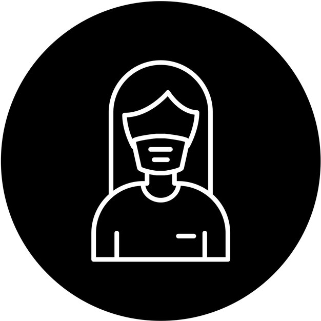 Diseño vectorial Estilo de icono femenino de paramédico