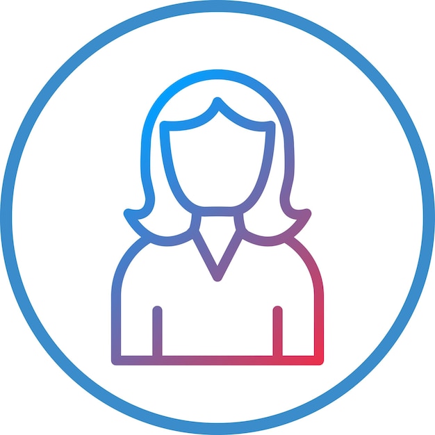 Diseño vectorial Estilo de icono femenino