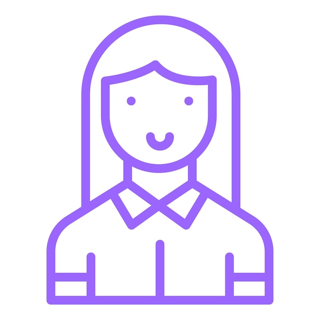 Diseño vectorial Estilo de icono femenino