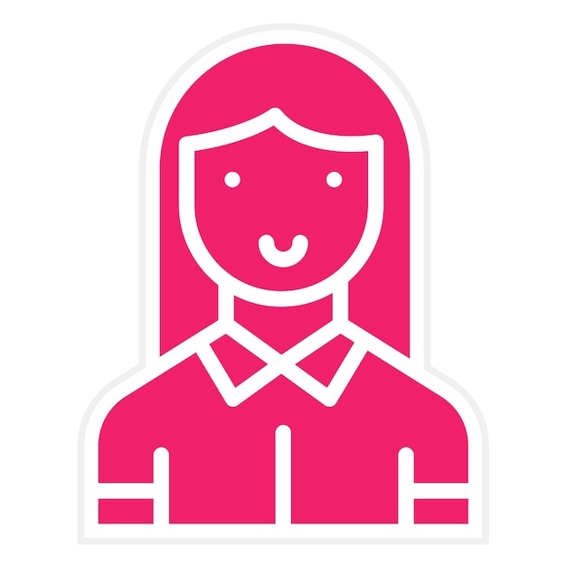 Diseño vectorial Estilo de icono femenino