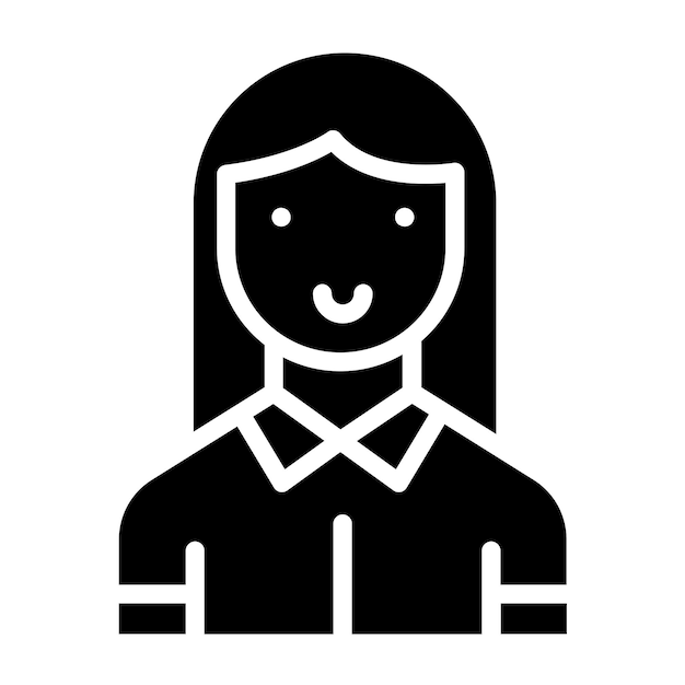 Diseño vectorial Estilo de icono femenino