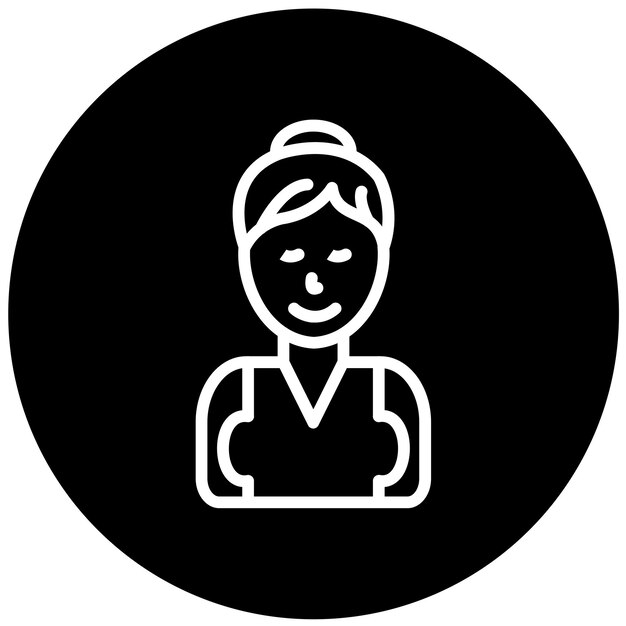Diseño vectorial Estilo de icono femenino