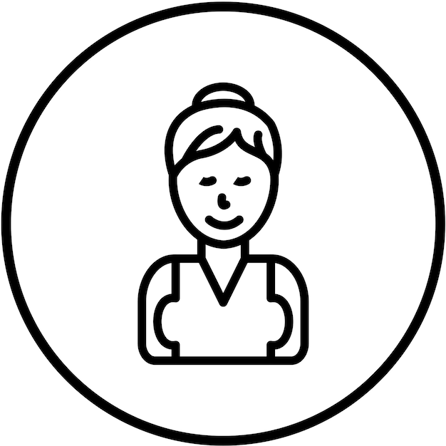 Diseño vectorial Estilo de icono femenino