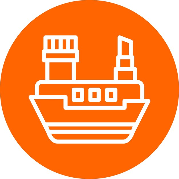 Diseño vectorial Estilo del icono del ferry