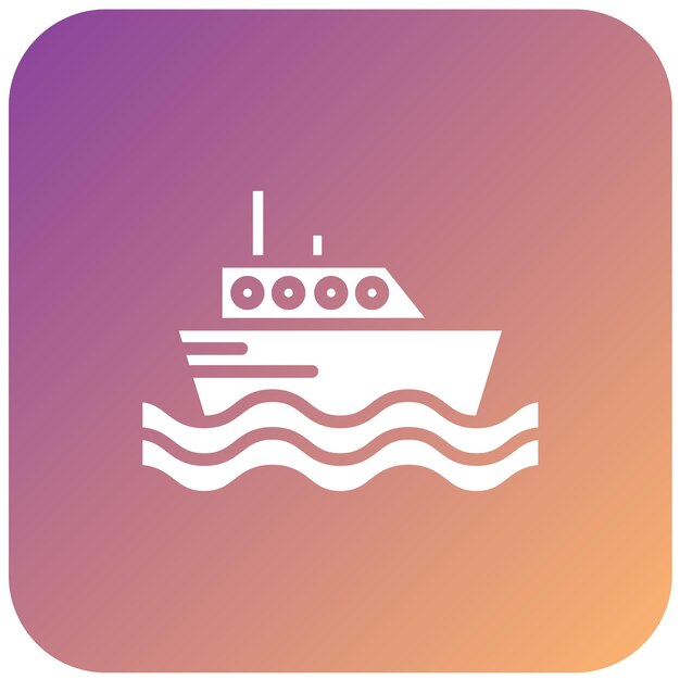 Diseño vectorial Estilo del icono del ferry
