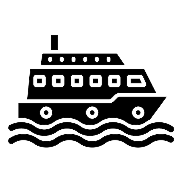 Diseño vectorial Estilo del icono del ferry