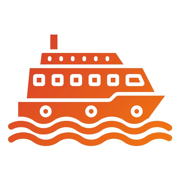 Diseño vectorial Estilo del icono del ferry