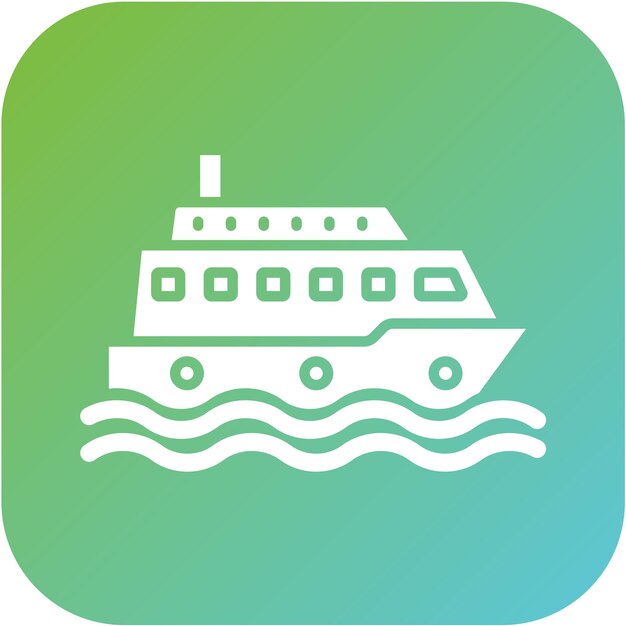 Diseño vectorial Estilo del icono del ferry