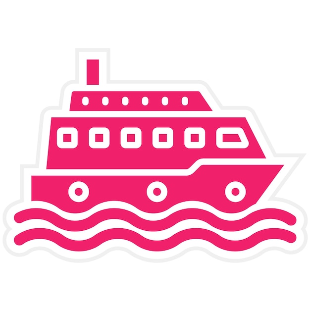 Diseño vectorial Estilo del icono del ferry