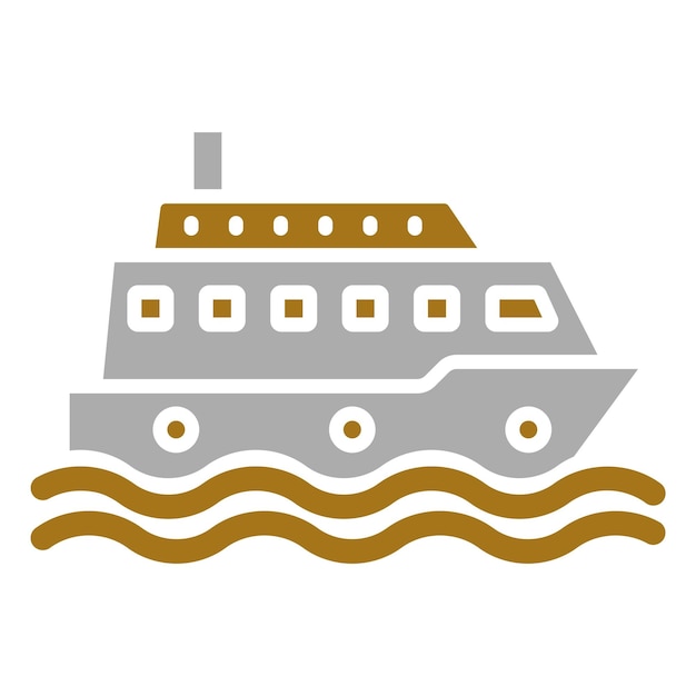Diseño vectorial Estilo del icono del ferry