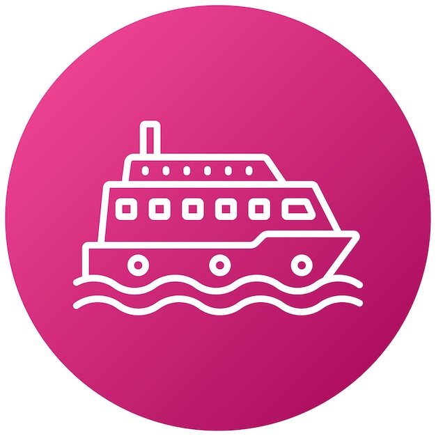 Diseño vectorial Estilo del icono del ferry