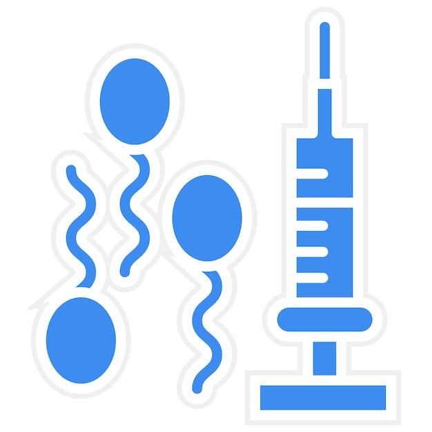 Vector diseño vectorial en el estilo del icono de fertilización in vitro