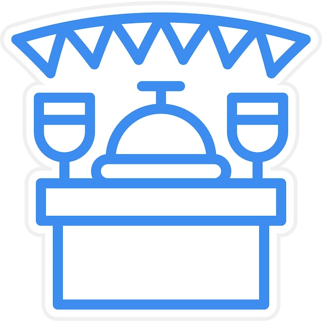 Diseño vectorial Estilo de icono del festival de comida