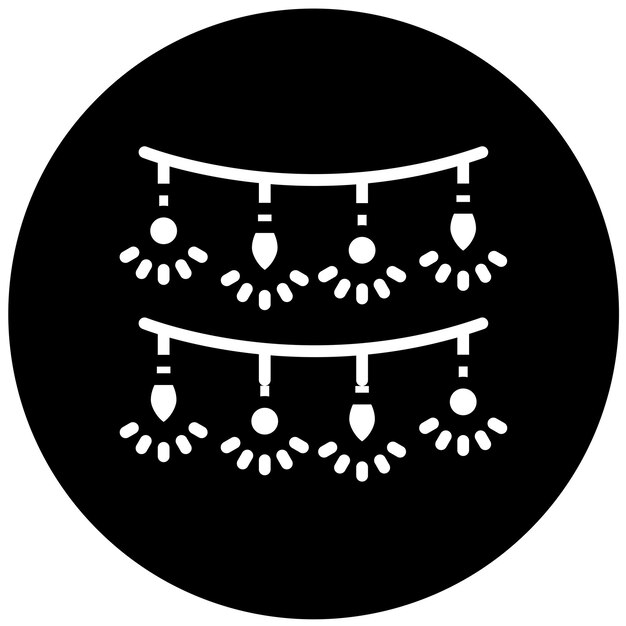 Diseño vectorial Estilo del icono de Festoon