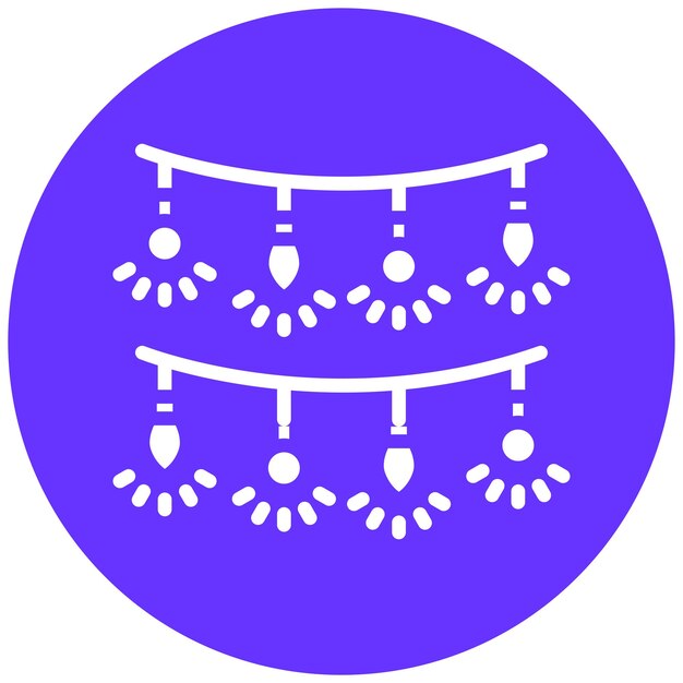 Diseño vectorial Estilo del icono de Festoon