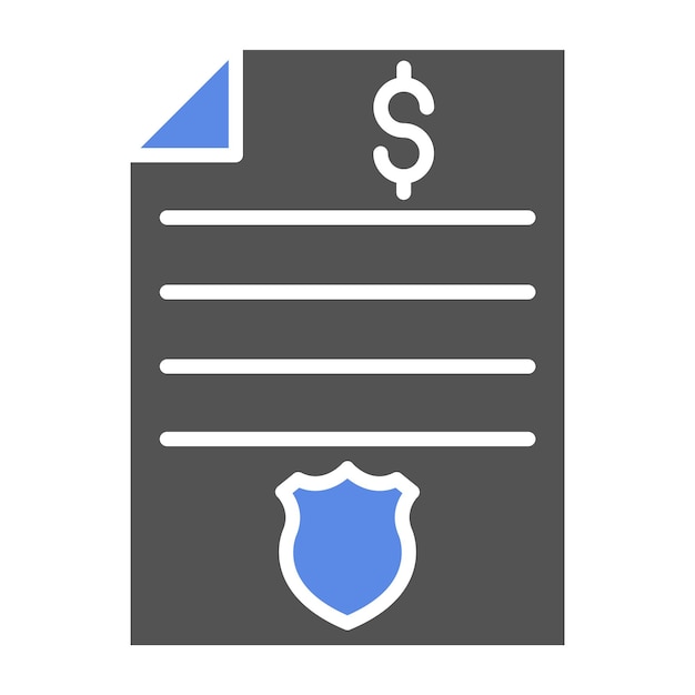 Diseño vectorial Estilo del icono de la fianza