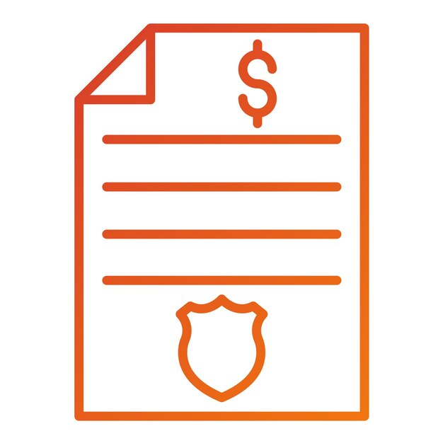 Diseño vectorial Estilo del icono de la fianza