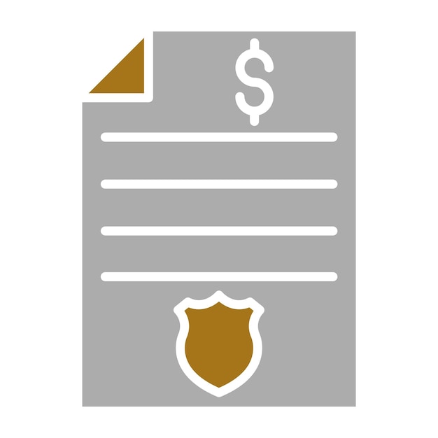 Diseño vectorial Estilo del icono de la fianza