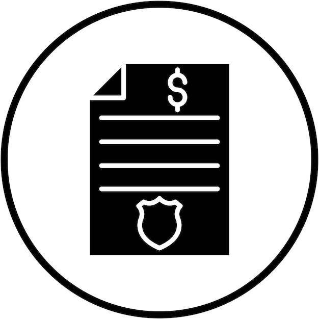Diseño vectorial Estilo del icono de la fianza