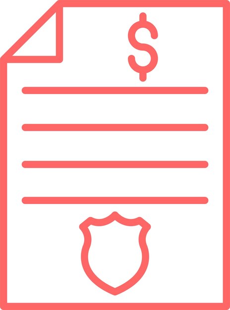 Diseño vectorial Estilo del icono de la fianza