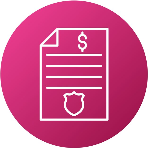 Diseño vectorial Estilo del icono de la fianza