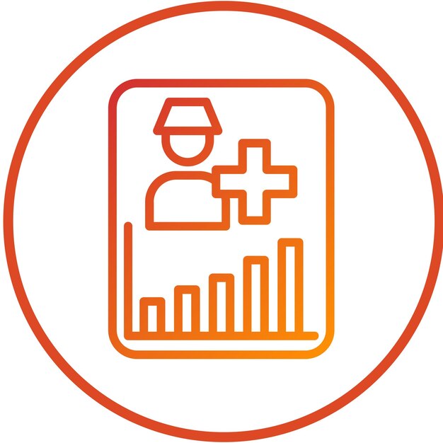 Diseño vectorial Estilo del icono de la ficha del paciente