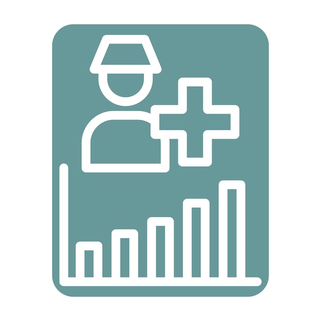 Diseño vectorial Estilo del icono de la ficha del paciente