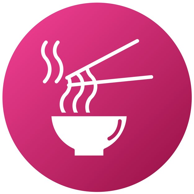 Diseño vectorial Estilo del icono de los fideos