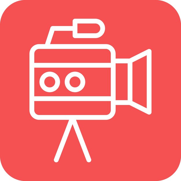 Diseño vectorial Estilo de icono de filmación