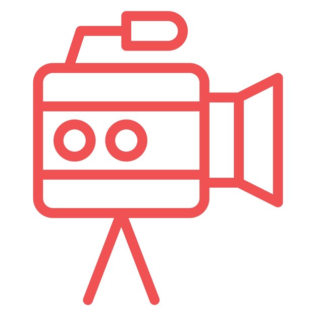 Diseño vectorial Estilo de icono de filmación
