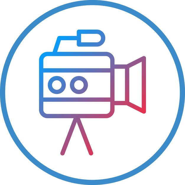 Diseño vectorial Estilo de icono de filmación
