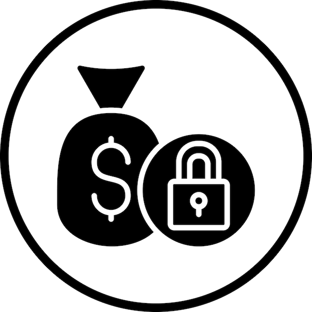 Diseño vectorial Estilo del icono de financiación fija
