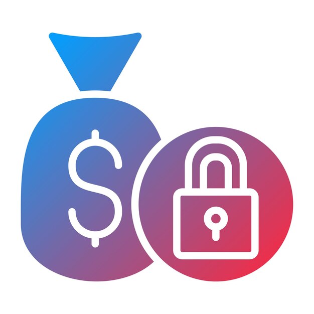 Diseño vectorial Estilo del icono de financiación fija