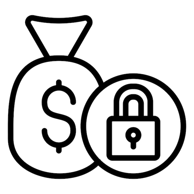Diseño vectorial Estilo del icono de financiación fija