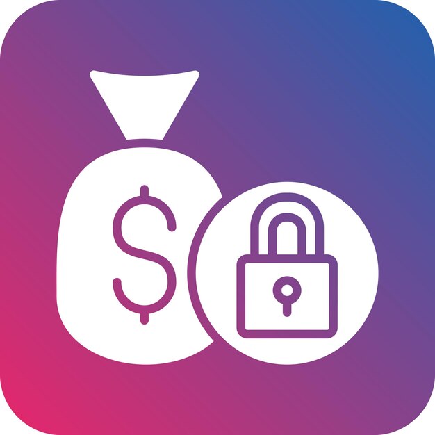 Diseño vectorial Estilo del icono de financiación fija