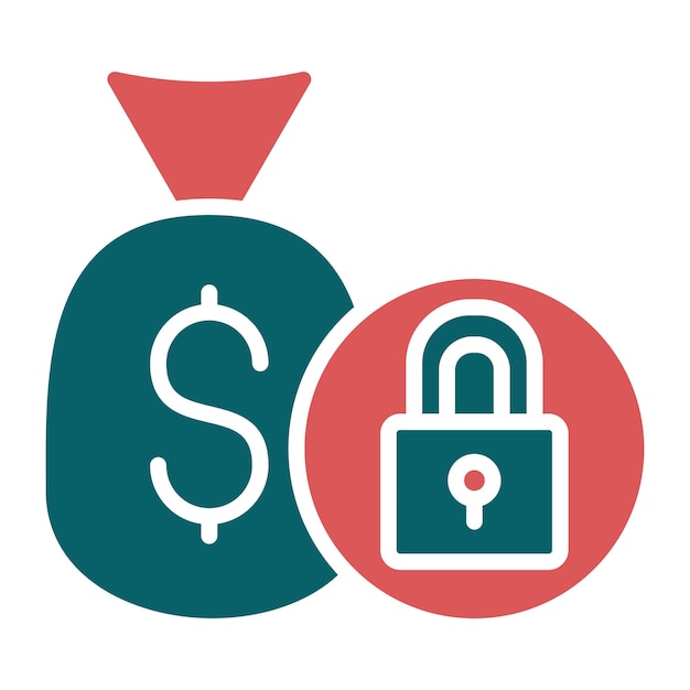 Diseño vectorial Estilo del icono de financiación fija