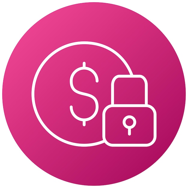 Diseño vectorial Estilo del icono de financiación fija