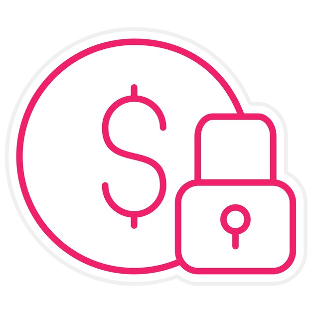Diseño vectorial Estilo del icono de financiación fija