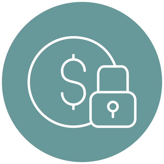 Diseño vectorial Estilo del icono de financiación fija