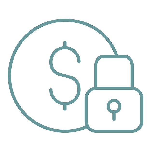 Diseño vectorial Estilo del icono de financiación fija