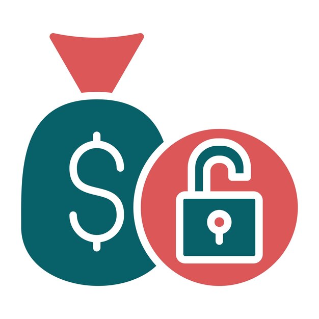 Diseño vectorial Estilo de icono de financiación flexible