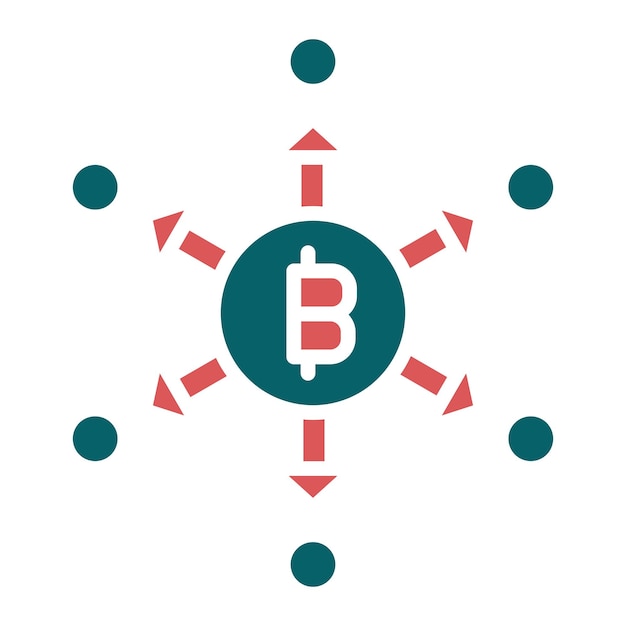 Diseño vectorial Estilo de icono de finanzas descentralizadas