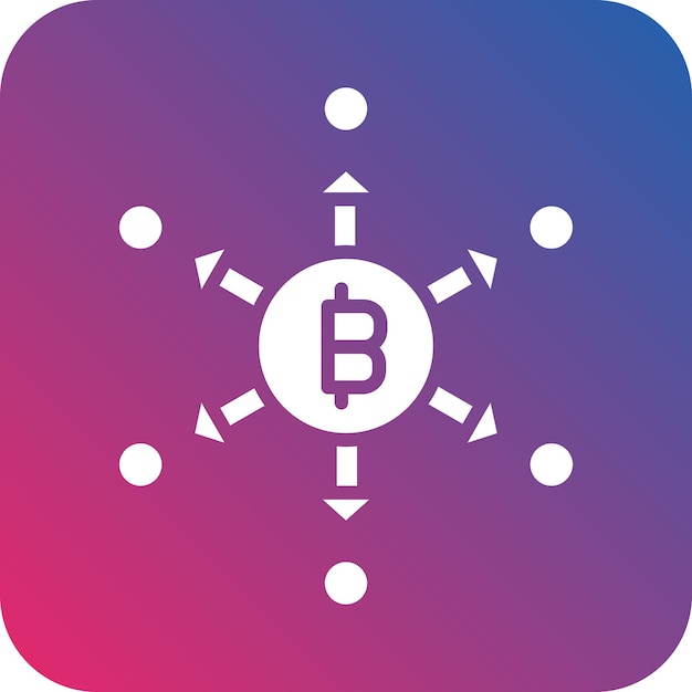 Diseño vectorial Estilo de icono de finanzas descentralizadas