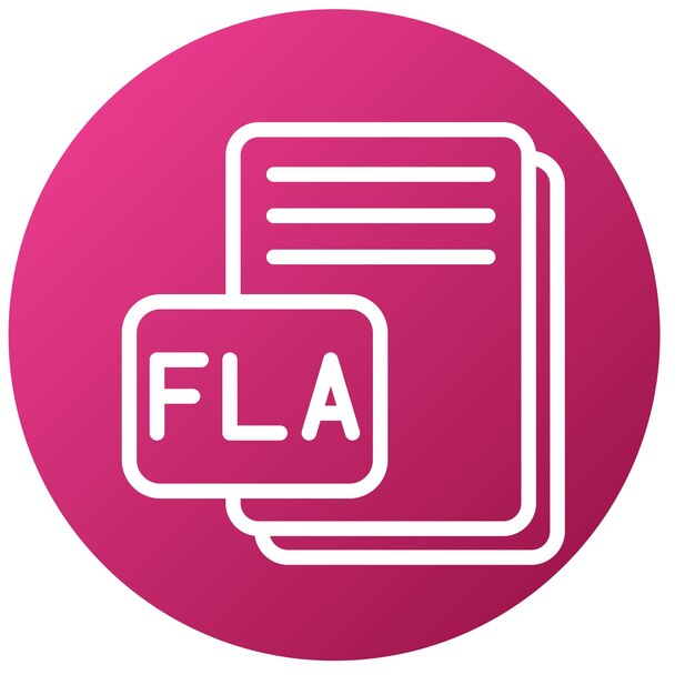 Diseño vectorial Estilo del icono FLA