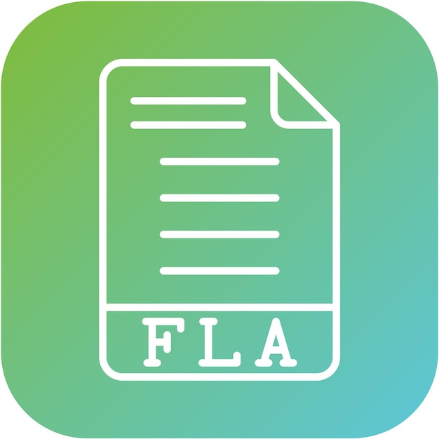 Diseño vectorial Estilo del icono FLA