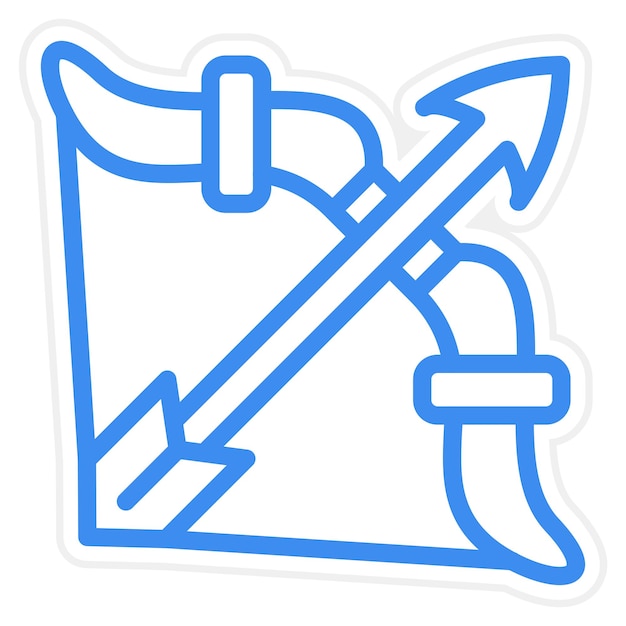 Diseño vectorial Estilo del icono de la flecha del arco