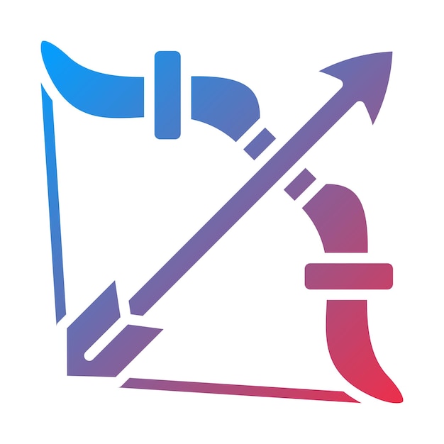 Diseño vectorial Estilo del icono de la flecha del arco