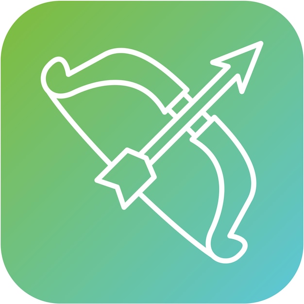 Diseño vectorial Estilo del icono de la flecha del arco