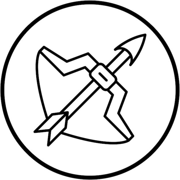 Diseño vectorial Estilo del icono de la flecha del arco