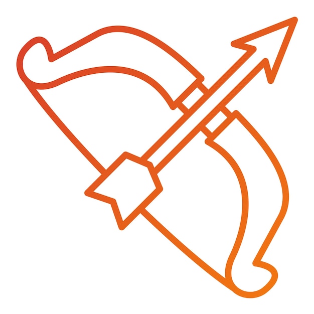 Diseño vectorial Estilo del icono de la flecha del arco